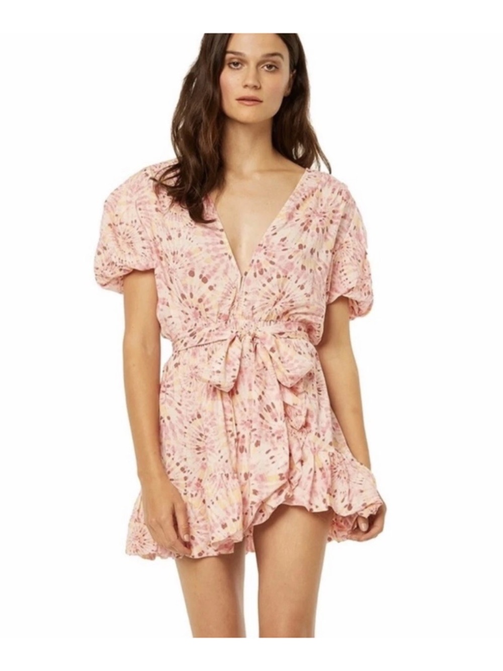 MISA LOS ANGELES Eloise Mini Dress in Rose Lemonade size XS